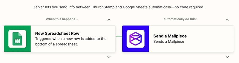 ChurchStamp integrates with Google Sheets